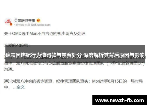 魏震因违纪行为遭罚款与禁赛处分 深度解析其背后原因与影响
